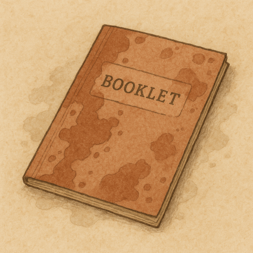 表紙の濡れた冊子